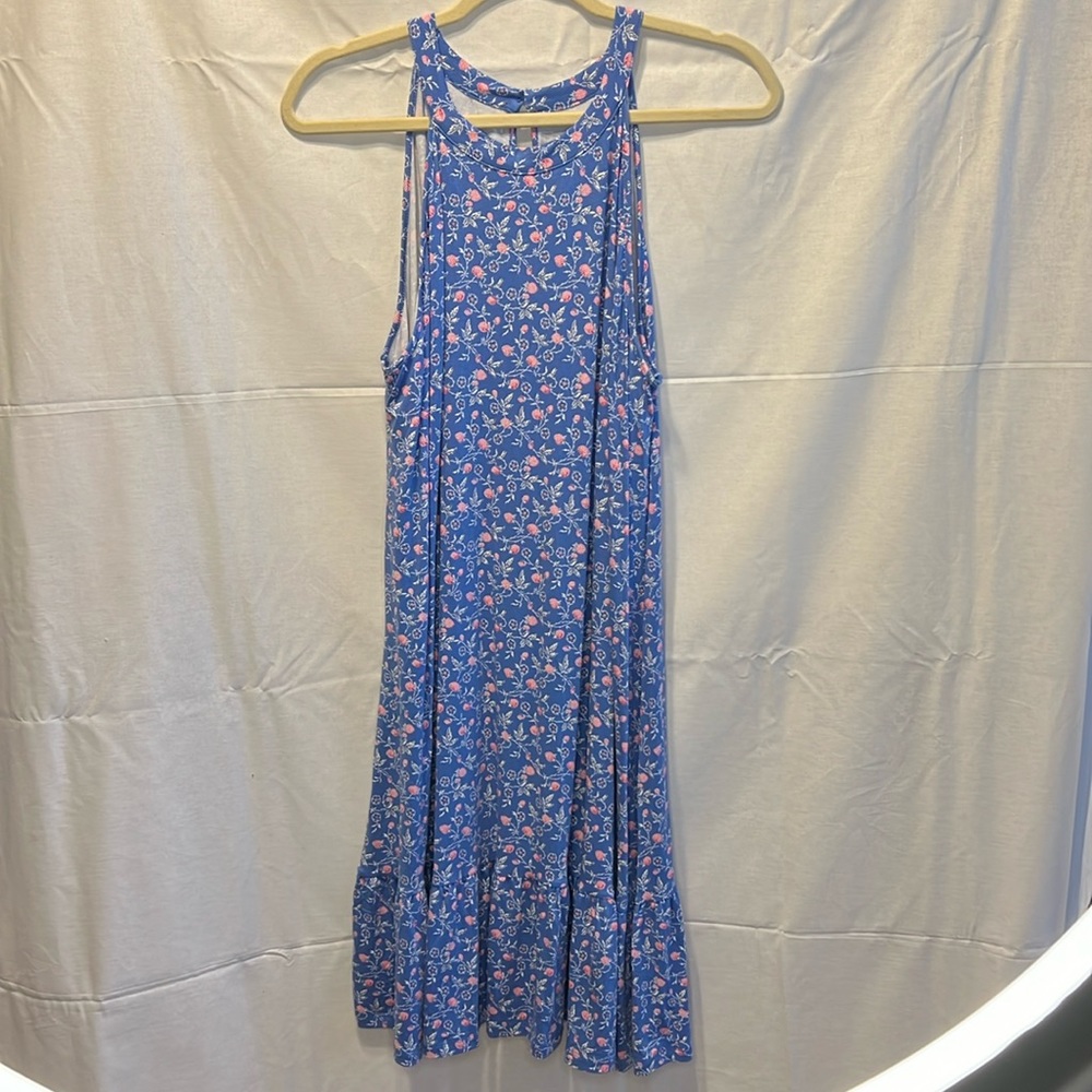LOFT Floral A Line Halter Dress Size XL NWT